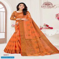 Ishika Ayush wholesale Cotton Chit Pattu Sarees