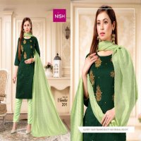 VAMIKA VOL.2 BY NISH CHINON HEAVY FABRIC HAND WORK READYMADE SUIT CATALOG WHOLESALER BEST RATE