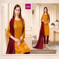 VAMIKA VOL.2 BY NISH CHINON HEAVY FABRIC HAND WORK READYMADE SUIT CATALOG WHOLESALER BEST RATE