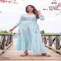 S4U 317 DESIGN COMBO SET OF LONG KURTI ETHNIC WEAR