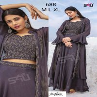 S4U 688 DESIGN COMBO SET OF FESTIVE KURTI WITH SHRUG CONCEPT