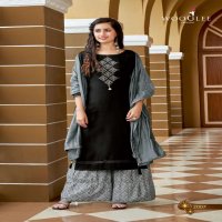 WOOGLEE SAAVREE VOL 2 TOP WITH SHARARA AND WORK DUPATTA SET