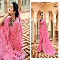 5D DESIGNER ANNAYA GEORGETTE SAREE WITH BORDER