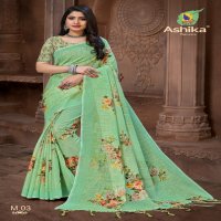 Ashika Mahi Ve Wholesale Linen Indian Sarees