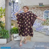 Blue Hill Pushpa Wholesale Kaftan Kurti Catalogs