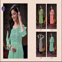 NYRA BY VITARA RAYON SLUB DESIGNER KURTI WITH PANT COLLECTION