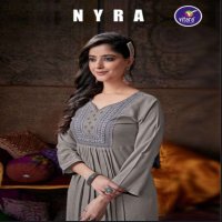 NYRA BY VITARA RAYON SLUB DESIGNER KURTI WITH PANT COLLECTION