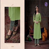 NYRA BY VITARA RAYON SLUB DESIGNER KURTI WITH PANT COLLECTION