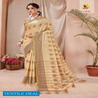 Ashika Coffee Beauty Wholesale Linen Saree With Resham work