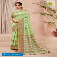 Ashika Coffee Beauty Wholesale Linen Saree With Resham work