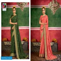 Pikasho Lovely Wholesale Vichitra Fabrics Sarees