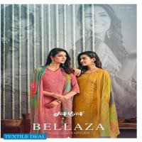 Jay Vijay Bellaza Wholesale Pure Muslin Silk Heavy Embroidery Salwar Kameez