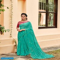 KASHVI AMAIRA WEIGHTLESS PRINTED SAREE WITH MIRROR WORK BLOUSE CONCEPT