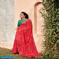 KASHVI AMAIRA WEIGHTLESS PRINTED SAREE WITH MIRROR WORK BLOUSE CONCEPT