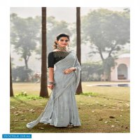 KASHVI AMAIRA WEIGHTLESS PRINTED SAREE WITH MIRROR WORK BLOUSE CONCEPT
