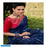KASHVI AMAIRA WEIGHTLESS PRINTED SAREE WITH MIRROR WORK BLOUSE CONCEPT
