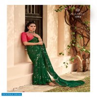KASHVI AMAIRA WEIGHTLESS PRINTED SAREE WITH MIRROR WORK BLOUSE CONCEPT