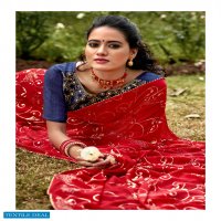 KASHVI AMAIRA WEIGHTLESS PRINTED SAREE WITH MIRROR WORK BLOUSE CONCEPT