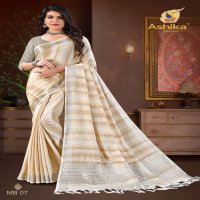 MATKA BEAUTY BY ASHIKA SAREE COTTON LINEN SAREE LOWEST COST AT TEXTILE DEAL