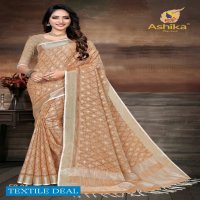 Ashika Foil Beauty Wholesale Cotton Linen Sarees