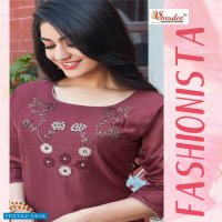 SMYLEE FASHIONISTA BY RUNG CHANDERI SILK HANDWORK FANCY KURTI WITH PANT COLLECTION