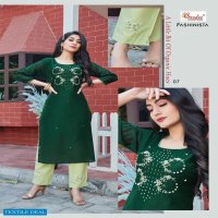 SMYLEE FASHIONISTA BY RUNG CHANDERI SILK HANDWORK FANCY KURTI WITH PANT COLLECTION