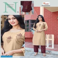 SMYLEE FASHIONISTA BY RUNG CHANDERI SILK HANDWORK FANCY KURTI WITH PANT COLLECTION