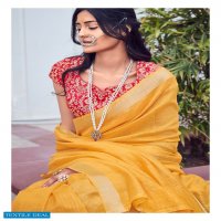 LT FASHION SHAZE LINEN SILK WEAVING DESIGNER FANCY SAREES