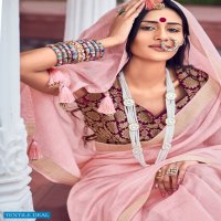 LT FASHION SHAZE LINEN SILK WEAVING DESIGNER FANCY SAREES