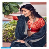 LT FASHION SHAZE LINEN SILK WEAVING DESIGNER FANCY SAREES