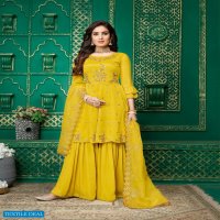 LILY AND LALI EMINENT EXCLUSIVE READYMADE HANDWORK GARARA SUIT WHOLESALER