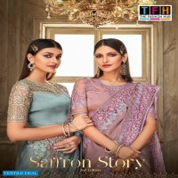 SAFFRON STORY VOL 2 BY TFH 6301-6316 SERIES SILK DESIGNER PARTY WEAR WEDDING SAREES