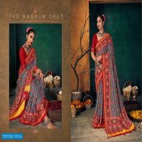 SHUBH SHREE PRESENT KESARIYA DOLA SILK FOIL PRINTED DESIGNER SAREES