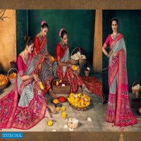 SHUBH SHREE PRESENT KESARIYA DOLA SILK FOIL PRINTED DESIGNER SAREES