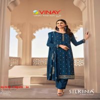 Vinay Silkina Royal Crepe Vol-36 Wholesale Embroidered Royal Crepe Salwar Kameez