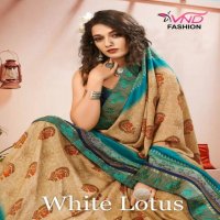 VND White Lotus Wholesale Pure Vichitra Fabrics Sarees