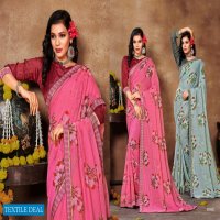 VND Komalika Wholesale Heavy Chiffon Indian Sarees