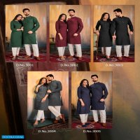 Banwery Couple Kurta Vol-3 Wholesale Ladies And Mens Kurta Pant Combo