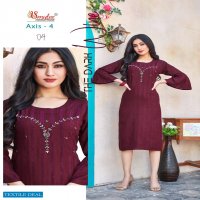 SMYLEE RUNG AXIS VOL 4 FANCY STYLISH KURTI SELLER IN SURAT