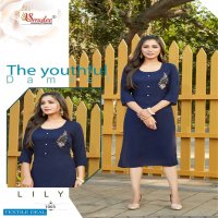 Smylee Lily Wholesale Reyon Slub Handwork Kurtis