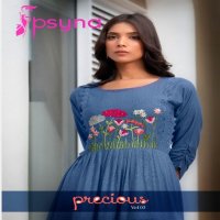 PSYNA PRECIOUS VOL 3 ANKEL LENGTH COLOURFUL EMBROIDERY AND HANDWORK GOWNS KURTIS