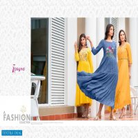 PSYNA PRECIOUS VOL 3 ANKEL LENGTH COLOURFUL EMBROIDERY AND HANDWORK GOWNS KURTIS