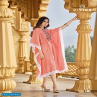 AROHI BY MITTOO RAYON PRINTED FANCY KAFTAN COLLECTION