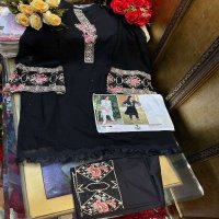 LAIBA AM VOL 79 PURE GEORGETTE PAKISTANI READYMADE KURTI WITH PANT