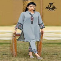 LAIBA AM VOL 79 PURE GEORGETTE PAKISTANI READYMADE KURTI WITH PANT