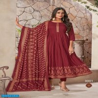 PANKH VOL 3 BY BANWERY RAYON DESIGNER LONG KURTIS WITH FANCY DUPATTA