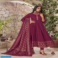 PANKH VOL 3 BY BANWERY RAYON DESIGNER LONG KURTIS WITH FANCY DUPATTA