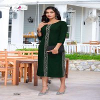SEHNAZ BY FLY FREE HEAVY RAYON KURTI CATALOG WHOLESALER BEST RATE
