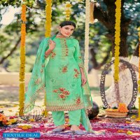 Levisha Saffron Wholesale Zam Cotton Dress Material