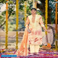 Levisha Saffron Wholesale Zam Cotton Dress Material